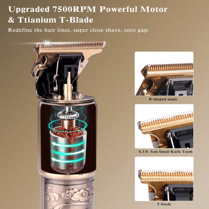 The best gifts for him--Hair Trimmer & Electric Razor for Men Zero Gapped Beard Trimmer