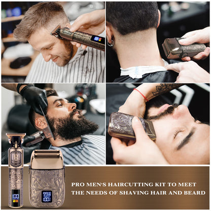 The best gifts for him--Hair Trimmer & Electric Razor for Men Zero Gapped Beard Trimmer