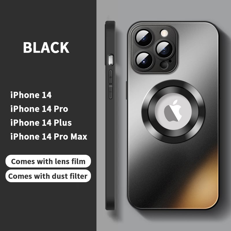 Magnetic AG Glass Frosted Case With Camera Lens Protector For iPhone 14 13